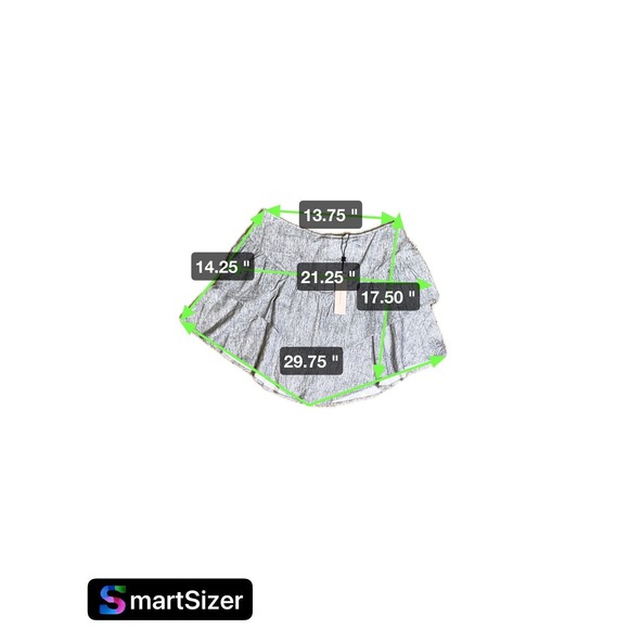 BCBGeneration Tiered Linen Blend Mini Skirt‎ Black White M - Picture 4 of 9